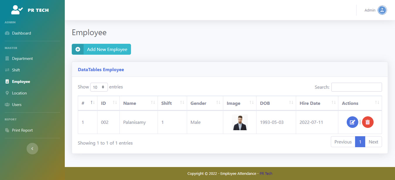Employee Attendance System